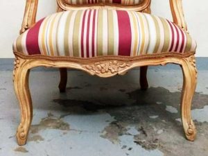 Vintage Αναπαλαιωμένη Πολυθρόνα Louis XV