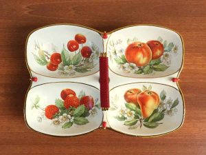 Vintage Ceramic Plate With Four Independent Positions