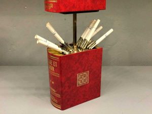 Vintage Επιτραπέζια Τσιγαροθήκη Σε Μορφή Βιβλίου !!! Retro Gadget