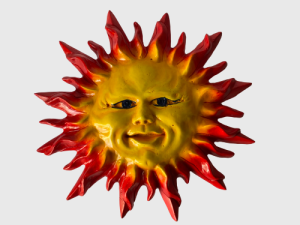 Διακοσμητικός Τρισδιάστατος Ανθρωπόμορφος Ήλιος Από Γύψο Κρεμαστό Τοίχου