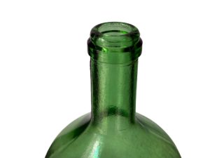 Vintage Γυάλινη Ψηλή Μπουκάλα, 38cm Κατάλληλη Για Διακόσμηση Country, Boho   Ref:bt9