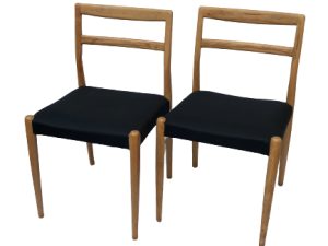 Ζευγάρι Σκανδιναβικές Vintage Καρέκλες Καθιστικού Αναπαλαιωμένες