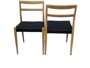 Ζευγάρι Σκανδιναβικές Vintage Καρέκλες Καθιστικού Αναπαλαιωμένες
