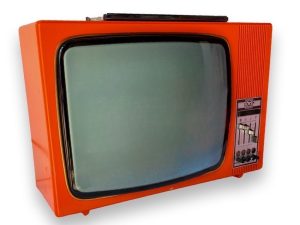 Mid Century Orange Working TV