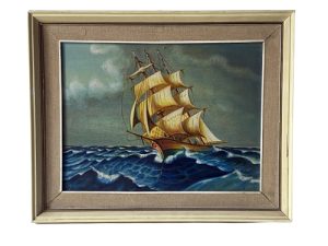 Sailing Boat Original Framed Painting