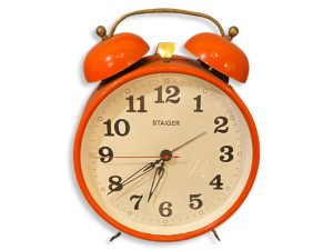 Vintage Orange Staiger Clock