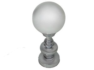 Vintage Inox Table Lamp Light With Glass Globe