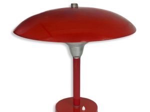 Original Mid Century Red Mushroom Desk Lamp Light