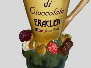 1970’s Vintage Πήλινο Διαφημιστικό Ποτήρι Eraclea Chocolate Made In Italy