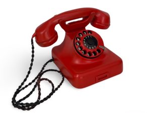 Vintage Custom Made Red Rotary Phone