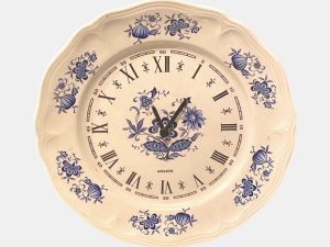 Vintage Decorative Ceramic Plate Wall Clock