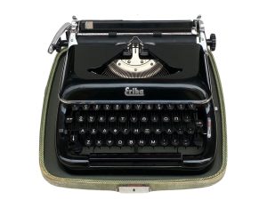 Vintage Black Typewriter ‘Erika’ With Greek Characters