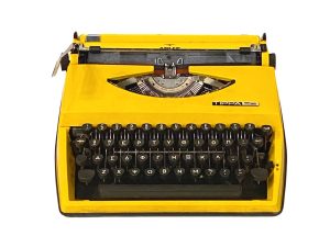 Vintage Yelllow Tippa Typewriter With Greek Characters
